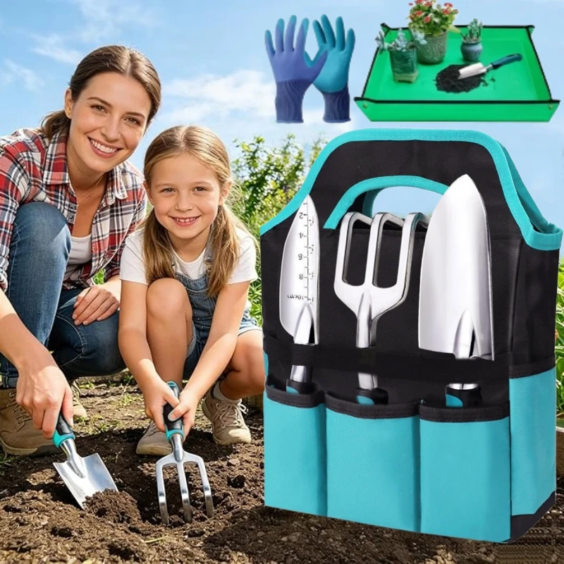 Gardening Tools Set Gift - Conjunto de 7 Ferramentas Manuais para