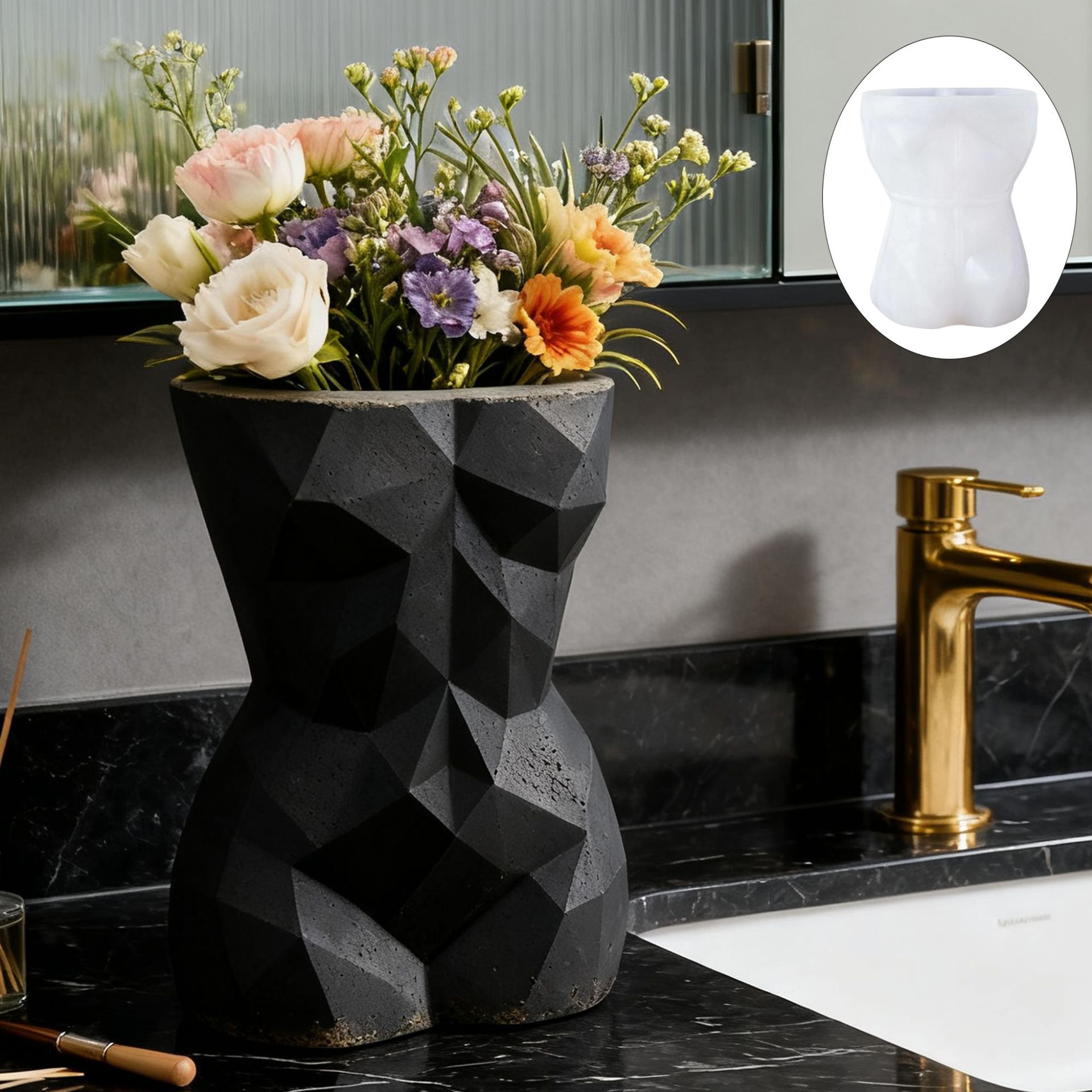Gardening Tools Women - Molde de silicone geométrico 3d para