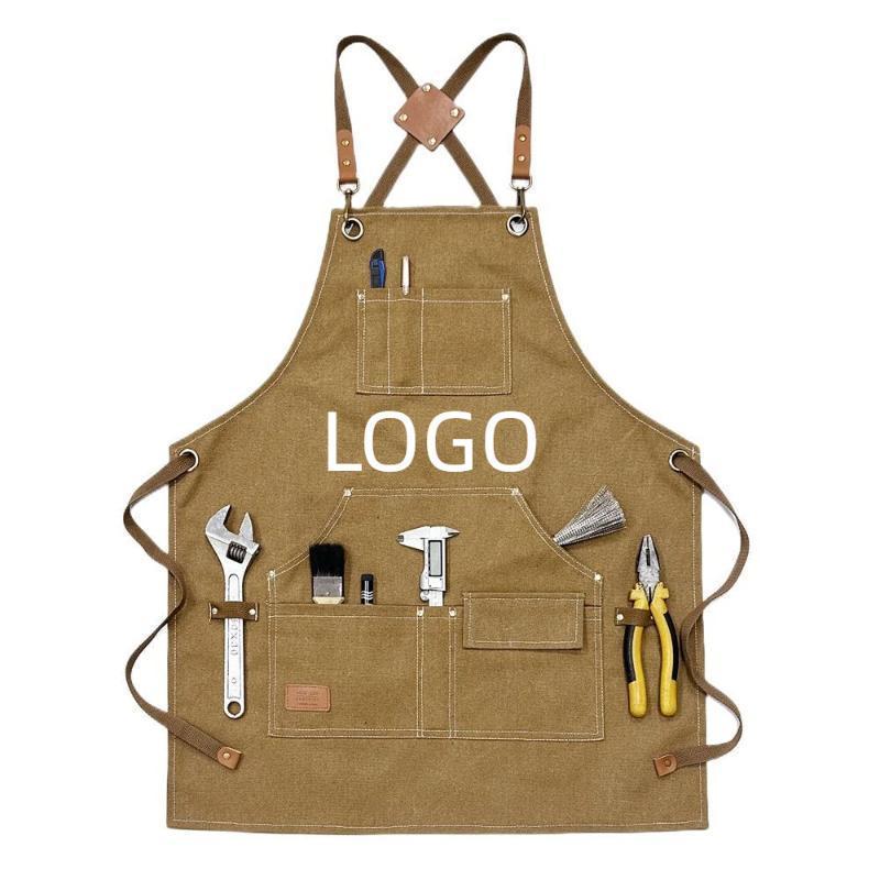 Gardening Tools Logo - Avental de lona com vários bolsos