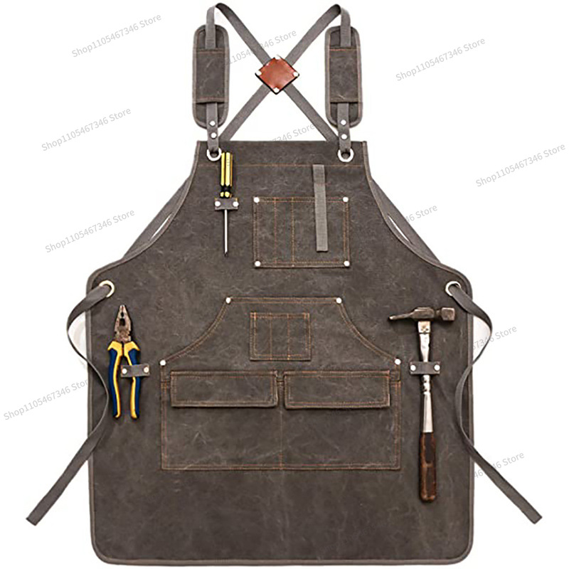 Avental de Lona Reforçada com  - Gardening Tools Logo avaliação e preço