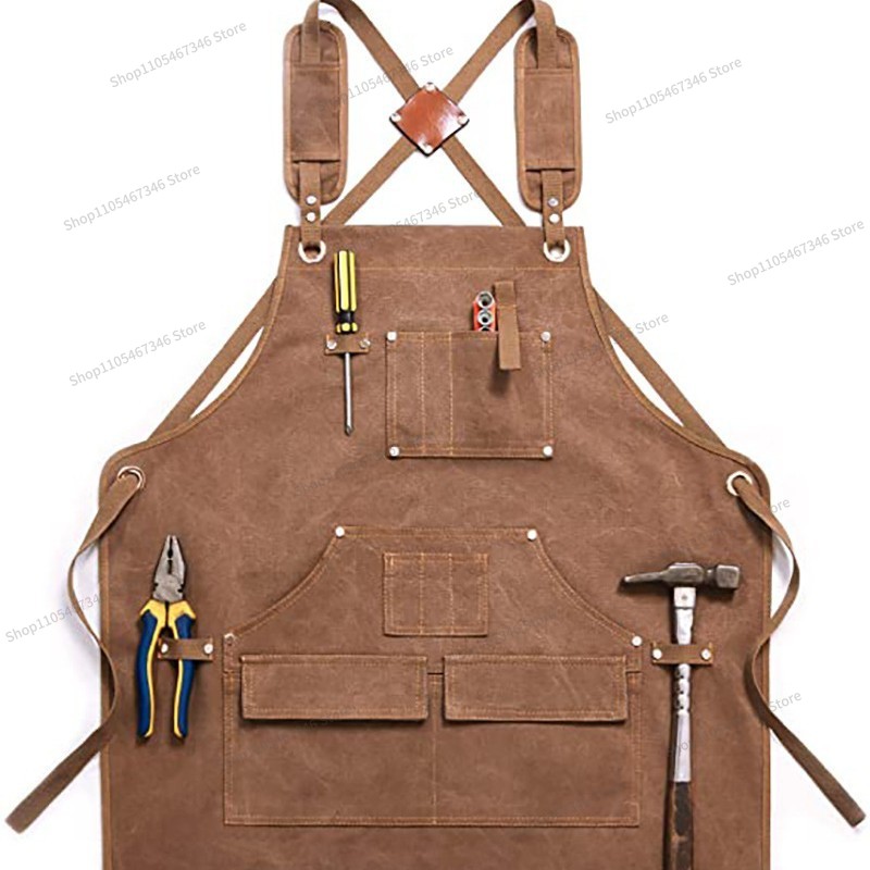 Avental de Lona Reforçada com  - Gardening Tools Logo avaliação e preço