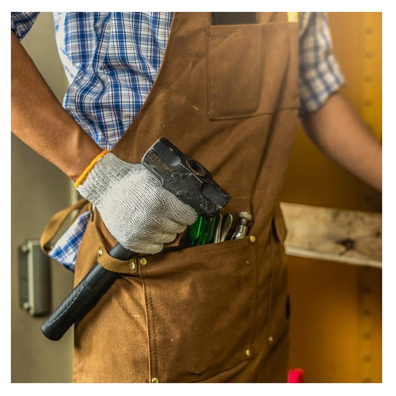 Avental de lona espessada, à p - Gardening Tools Logo avaliação e preço