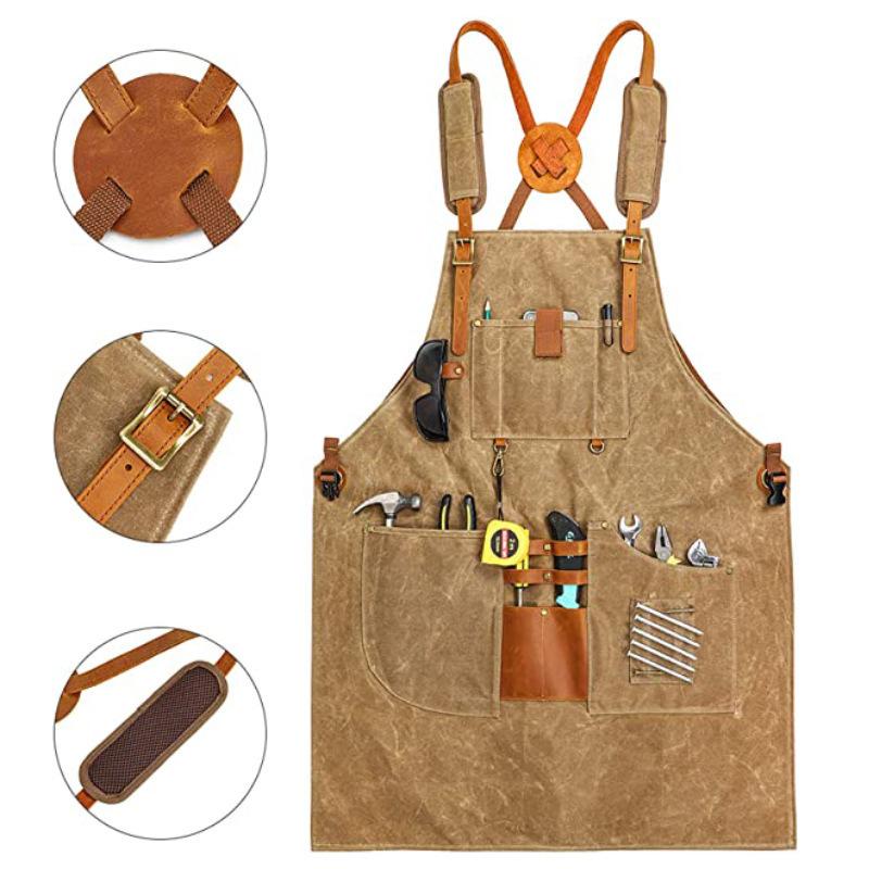 Avental de lona masculino mult - Gardening Tools Logo avaliação e preço