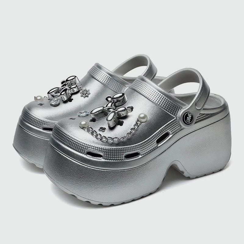 Novas mulheres prata plataform - Gardening Tools Women avaliação e preço