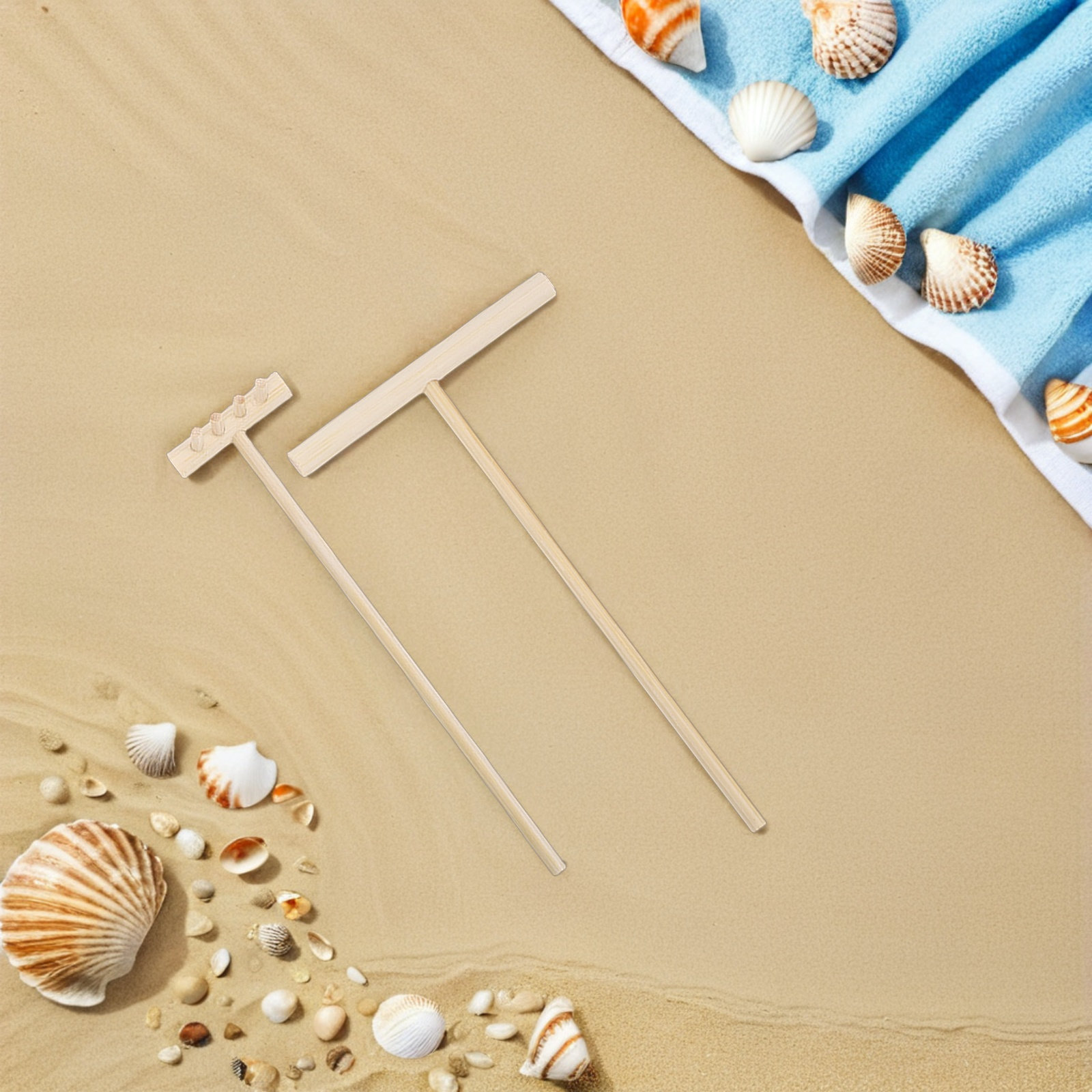 5 Peças Mini Rastelo de Bambu  - Gardening Tools Rake avaliação e preço